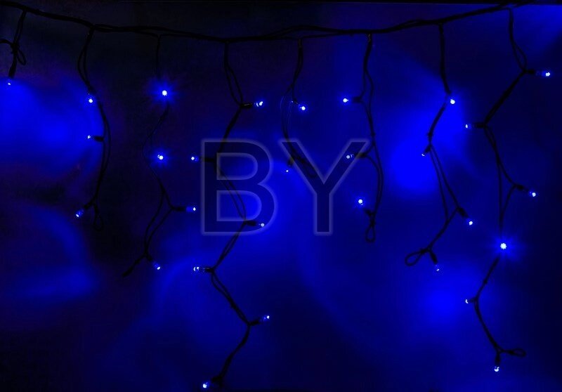 Светодиодная бахрома Айсикл чёрный Neon-night 5.6*0.9 м синий мерцание - преимущества