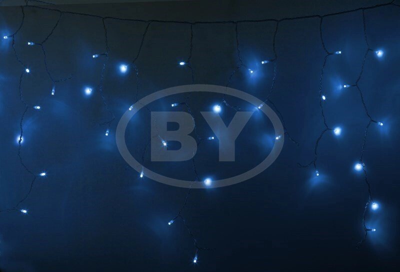 Светодиодная бахрома Айсикл прозрачный Neon-night 4.8*0.6 м синий - распродажа