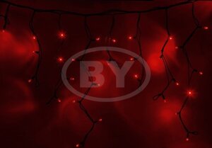 Светодиодная бахрома Айсикл чёрный Neon-night 4*0.6 м красный