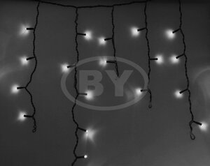 Светодиодная бахрома Айсикл чёрный Neon-night 4.8*0.6 м белый