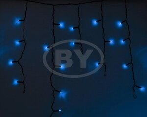 Светодиодная бахрома Айсикл чёрный Neon-night 4.8*0.6 м синий [255-133]
