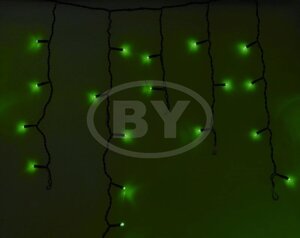Светодиодная бахрома Айсикл чёрный Neon-night 4.8*0.6 м зеленый