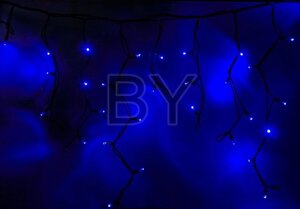 Светодиодная бахрома Айсикл чёрный Neon-night 5.6*0.9 м синий мерцание