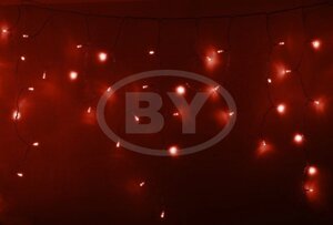 Светодиодная бахрома Айсикл прозрачный Neon-night 4.8*0.6 м красный
