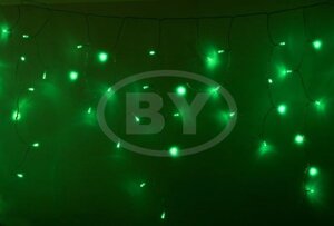 Светодиодная бахрома Айсикл прозрачный Neon-night 4.8*0.6 м зеленый