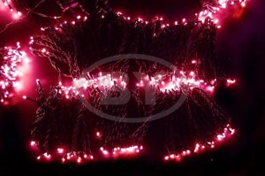 Светодиодная гирлянда Neon-night Клип лайт розовый 5 нитей по 20 м