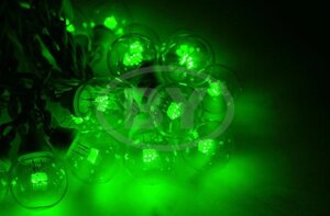 Светодиодная гирлянда Neon-night LED Galaxy Bulb String зелёный, черный каучук
