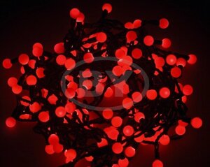 Светодиодная гирлянда Neon-night LED шарики красный 20 м Ø 17.5 мм 24 B