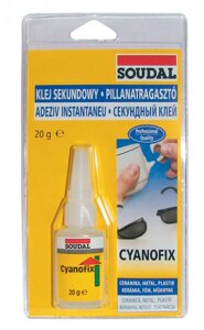 Клей монтажный цианоакрилатный "Soudal" 84А Cyanofix секундный бесцветный 3 г