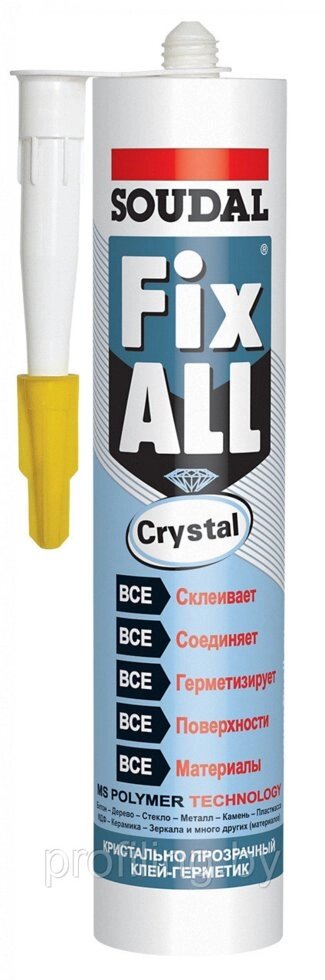 Клей-герметик Fix All Crystal Прозрачный 290 мл - доставка
