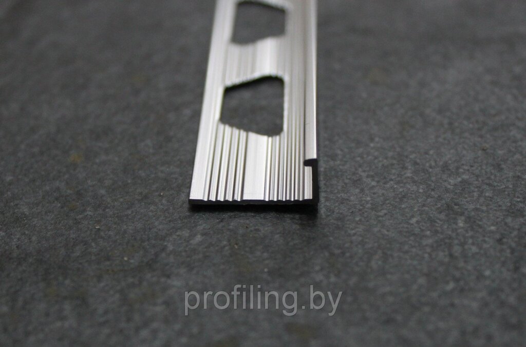 Уголок для плитки L-образный 6мм, серебро глянец 270 см - Минск