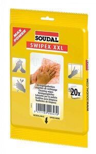 Салфетки для удаления герметика SOUDAL Swipex XXL, 20 шт