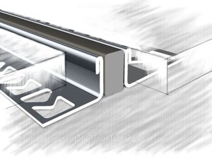 Профиль для деформационных швов 21061А нержавеющая сталь серый 250см