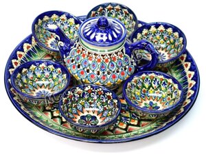 Чайный сервиз Риштанская керамика на 6 персон