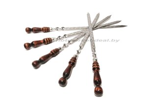 Шампур профессиональный с деревянной ручкой для люля-кебаб, 62см