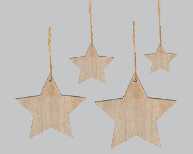 Декор подвесной "Звезды", натуральный от компании ООО "Спрингхауз" - фото 1