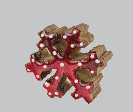 Фигурка "Снежинка" 5,5 см, красный от компании ООО "Спрингхауз" - фото 1
