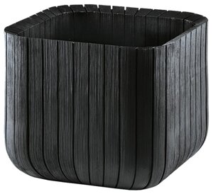 Горшок для цветов пластиковый Keter Cube Planter S, антрацит