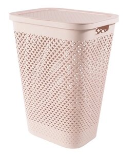 Корзина бельевая Laundry hamper 55L, Розовый