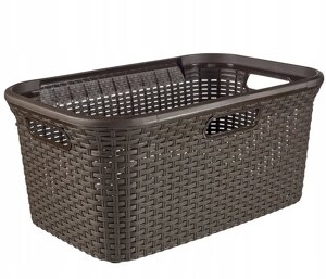 Корзина для глаженного Laundry basket 45L, Тёмно коричневый