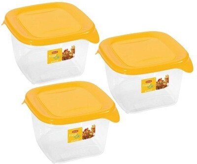 Набор контейнеров для СВЧ Fresh&Go 3шт. x 1,2L, желтый от компании ООО "Спрингхауз" - фото 1