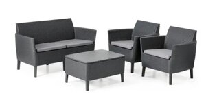 Набор садовой мебели Keter Salemo 2-sofa set, графит