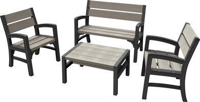 Комплект мебели MONTERO WLF Bench set (диван, 2кресла, столик) - интернет магазин