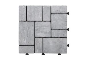 Плитка садовая Stone Mosaic, 30x30см, стальной серый,6шт. в уп.)
