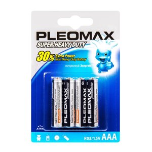 Батарейки солевые Samsung "Pleomax AAA/R03", 4 шт.