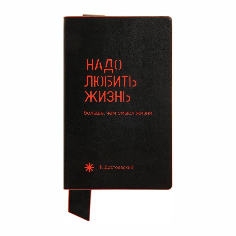 Бизнес-блокнот "Фёдор Достоевский", А5, 128 листов, черный, красный от компании «Офистон маркет» - фото 1