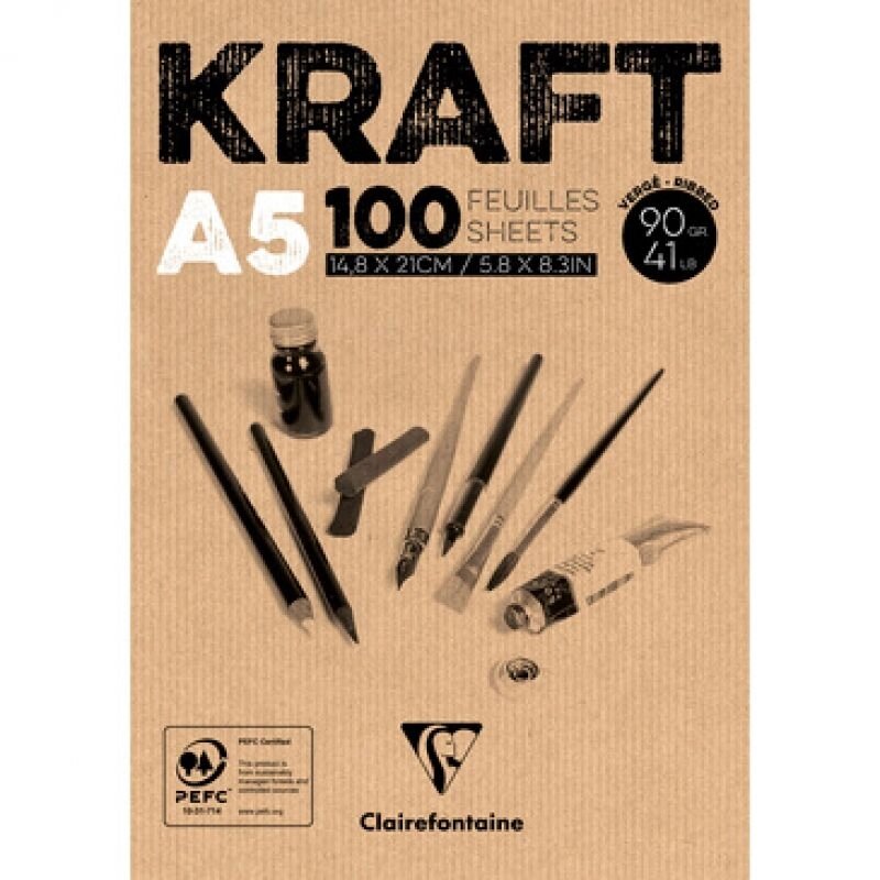 Блок-склейка "Kraft", А5, 90 г/м2, 100 листов от компании «Офистон маркет» - фото 1