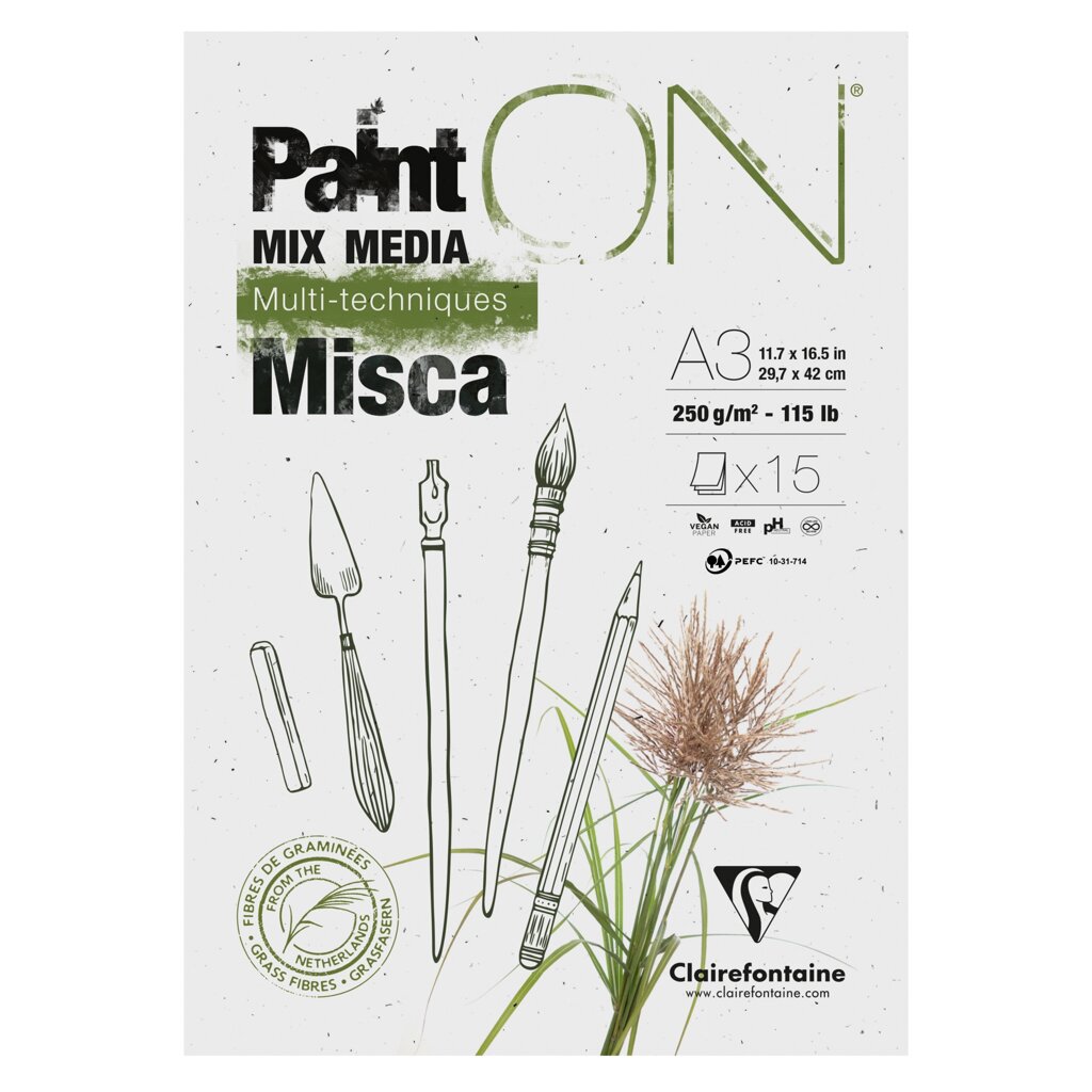 Блок-склейка "Paint`On" Misca, A3, 250г/м2, 15 листов от компании «Офистон маркет» - фото 1