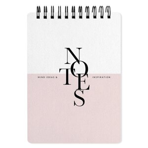 Блокнот Be Smart "Notes", А6, 100 листов, в клетку, розовый