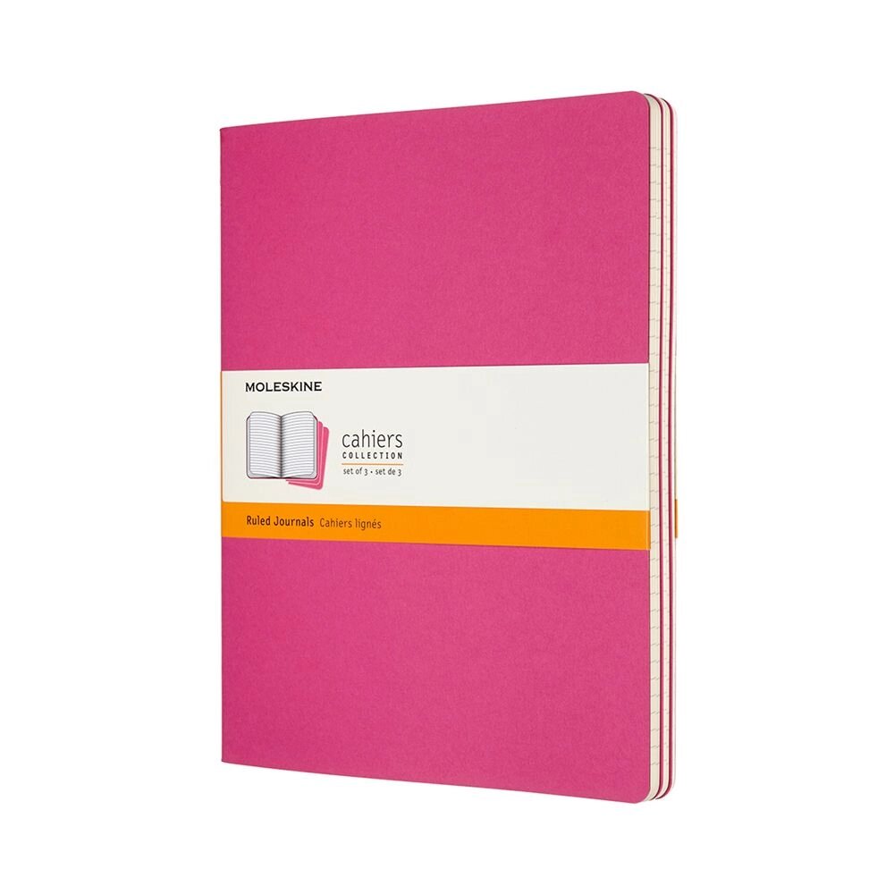 Блокнот "Cahier Journal Xlarge", А4, 190x250 мм, 60 л, 3 шт, розовый неон от компании «Офистон маркет» - фото 1