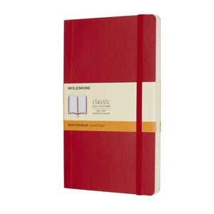 Блокнот "Classic Soft Large", А5, 96 листов, линейка, красный