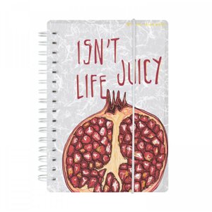 Блокнот "Cute Journal mini. Juicy Life. Гранат", A6, 80 листов, клетка, белый