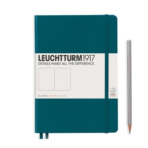 Блокнот "Leuchtturm1917. Classic", А5, 251 листов, нелинованный, тихоокеанский зеленый