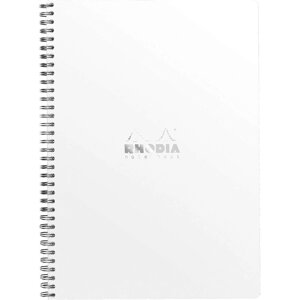 Блокнот "Rhodia", А4+160 страниц, в линейку, белый