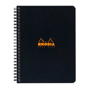 Блокнот "Rhodia", А4+160 страниц, в линейку, черный