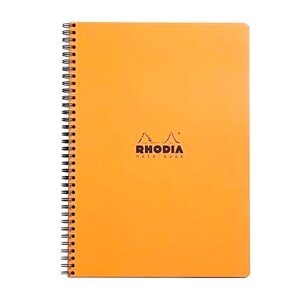 Блокнот "Rhodia", А4+160 страниц, в линейку, оранжевый