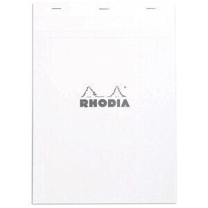 Блокнот "Rhodia", А4, 80 листов, клетка, белый