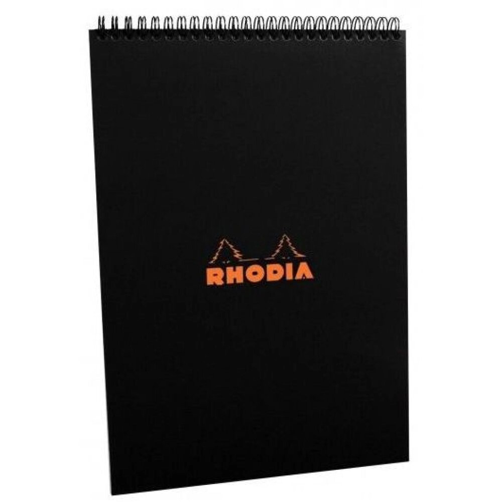 Блокнот "Rhodia", A4, 80 листов, клетка, черный от компании «Офистон маркет» - фото 1