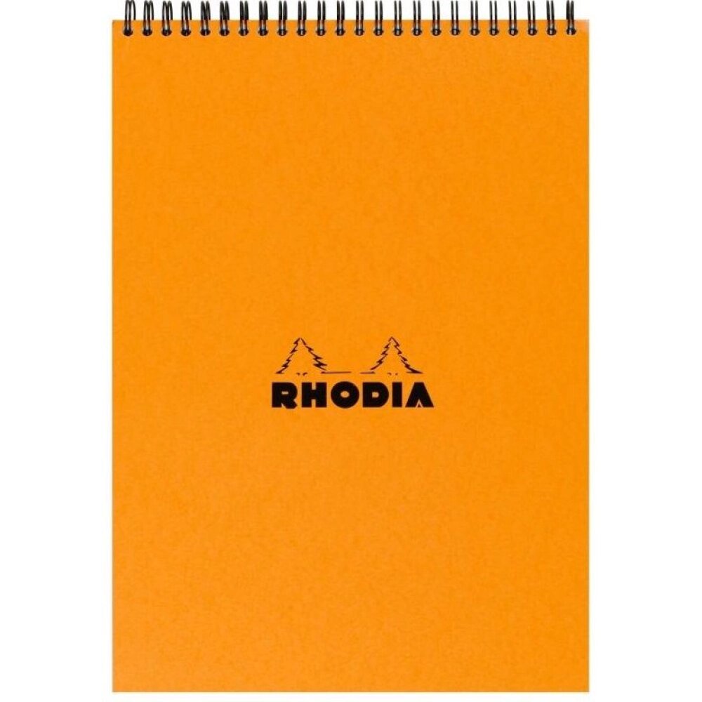 Блокнот "Rhodia", A4, 80 листов, клетка, оранжевый от компании «Офистон маркет» - фото 1