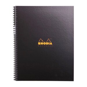 Блокнот "Rhodia", А4+80 листов, линейка, черный