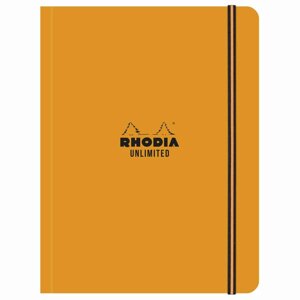 Блокнот "Rhodia Unlimited", А5+60 листов, клетка, оранжевый