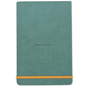 Блокнот "Rhodiarama Webnotepad" на резинке, A5, 96 листов, линейка, морская волна