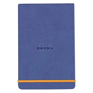 Блокнот "Rhodiarama Webnotepad" на резинке, A5, 96 листов, линейка, сапфировый
