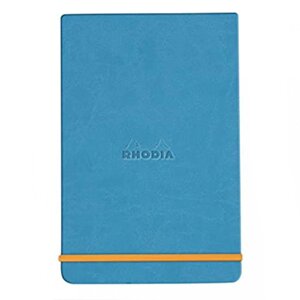 Блокнот "Rhodiarama Webnotepad" на резинке, A5, 96 листов, линейка, серо-коричневый
