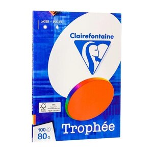 Бумага цветная "Trophée", А4, 100 листов, 80 г/м2, ассорти яркий