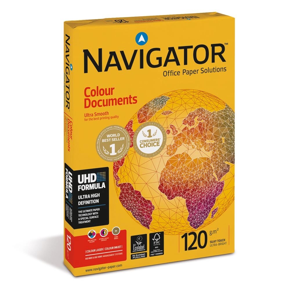 Бумага "Navigator Colour Doc", A4, 250 листов, 120 г/м2 от компании «Офистон маркет» - фото 1